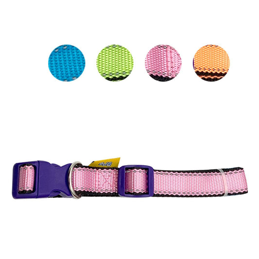 Bps Collar Nylon Reflectante Ajustable Cierre Clip para Perro Mascotas Color Aleatorio 2x40/55CM