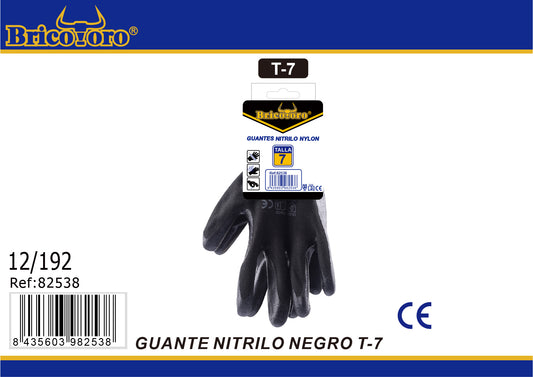 Guantes Nitrilo Nylon T.7