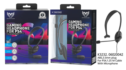 K3232 Auriculares para PS4 con microfono
