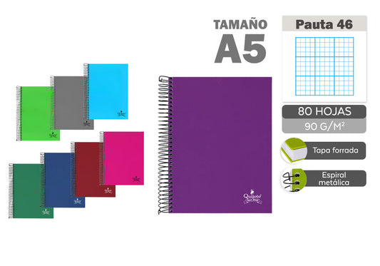 Eu-Cuaderno T/F A5 80H 90G C.46