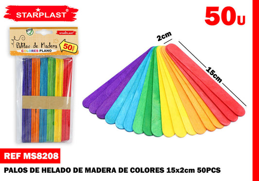 Palo Madera Color 150Mm 50Pcs