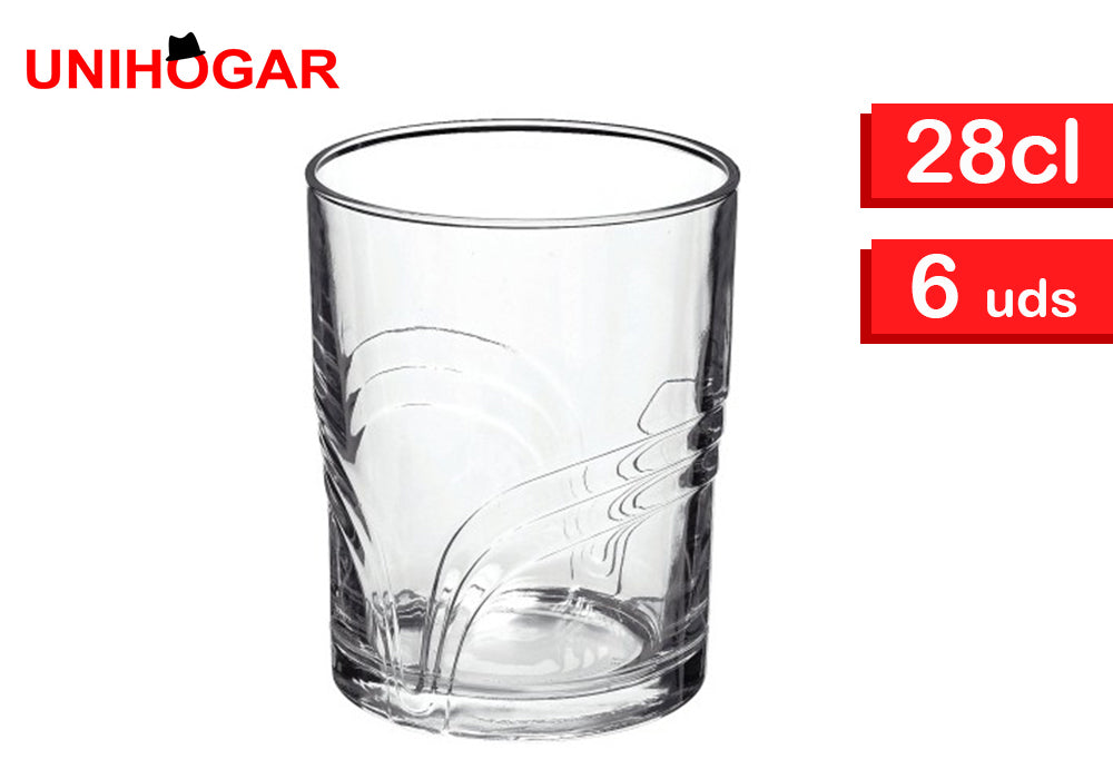 Bormioli Set 6 vasos cristal 28cl