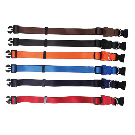 Bps Collar Nylon Ajustable Cierre Clip para Perro Mascotas Color Liso Aleatorio Diferentes Medidas