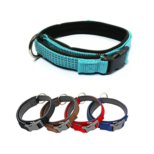 Bps Collar Nylon Reflectante Ajustable Cierre Clip Interior Acolchado Blando para Perro Mascotas Color Aleatorio Diferentes Medidas