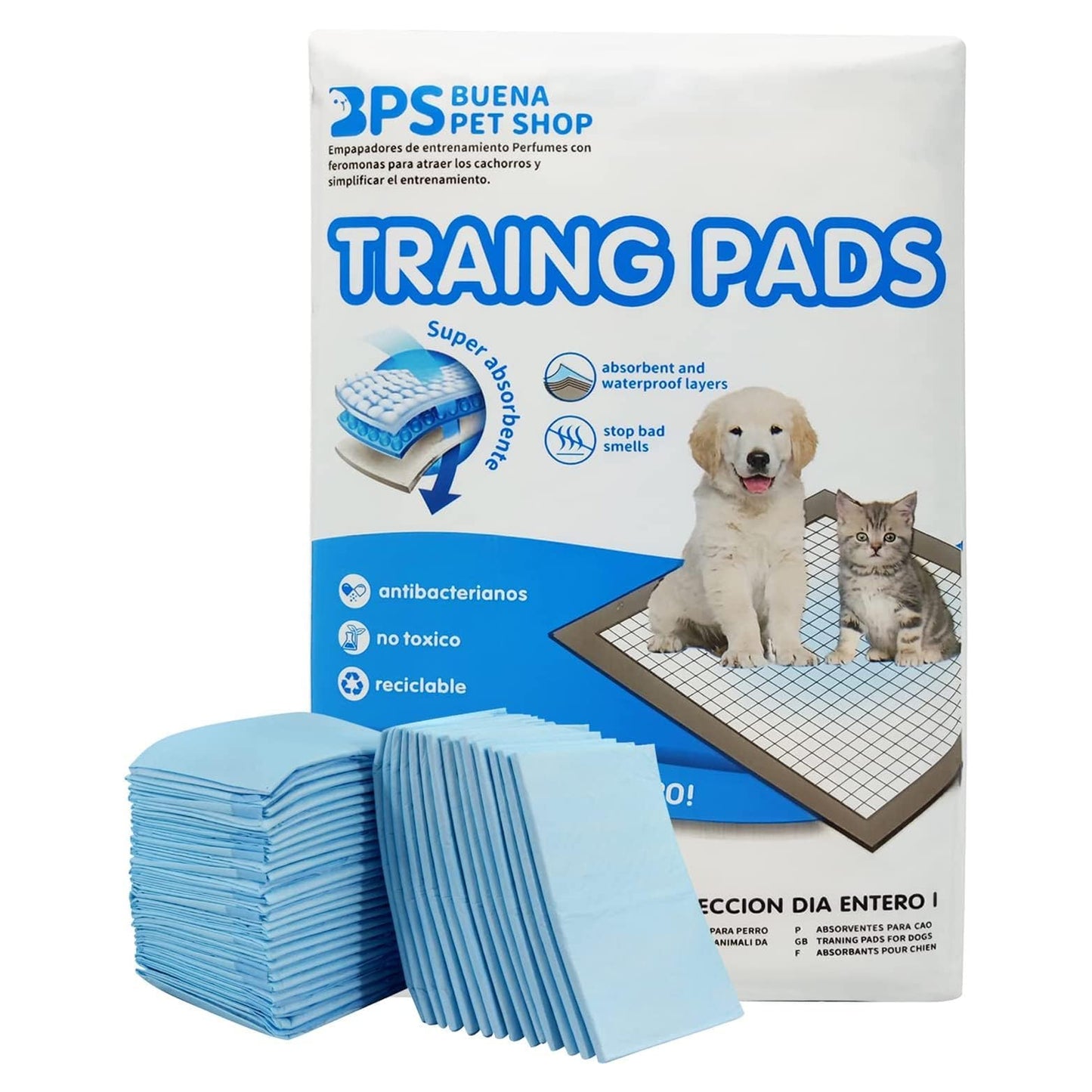 Bps Empapadores de Entrenamiento para Perros Gatos Perfumes con Feromonas para Atraer los Cachorros y Simplificar el Entrenamiento