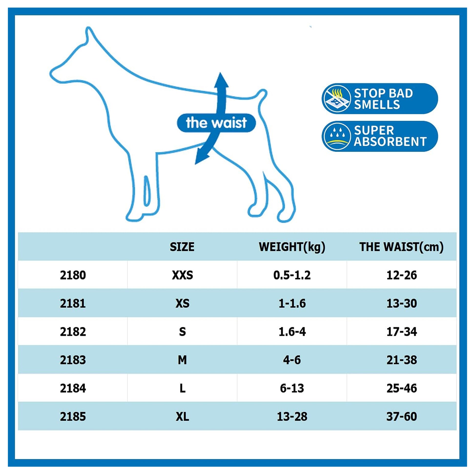 Bps Pañal para Perro Sanitarios Mascotas Desechables Hembra Cachorro Entrenamiento Súper Absorbente Braguita Higiénica