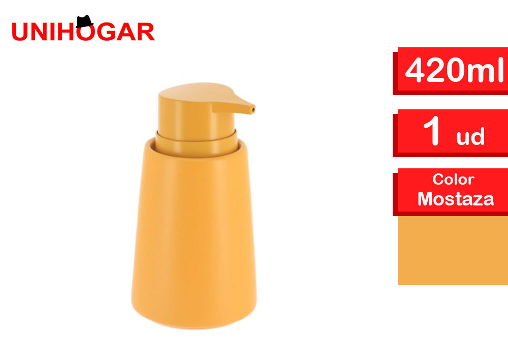 Dispensador De Jabón Gres 420ml Mostaza