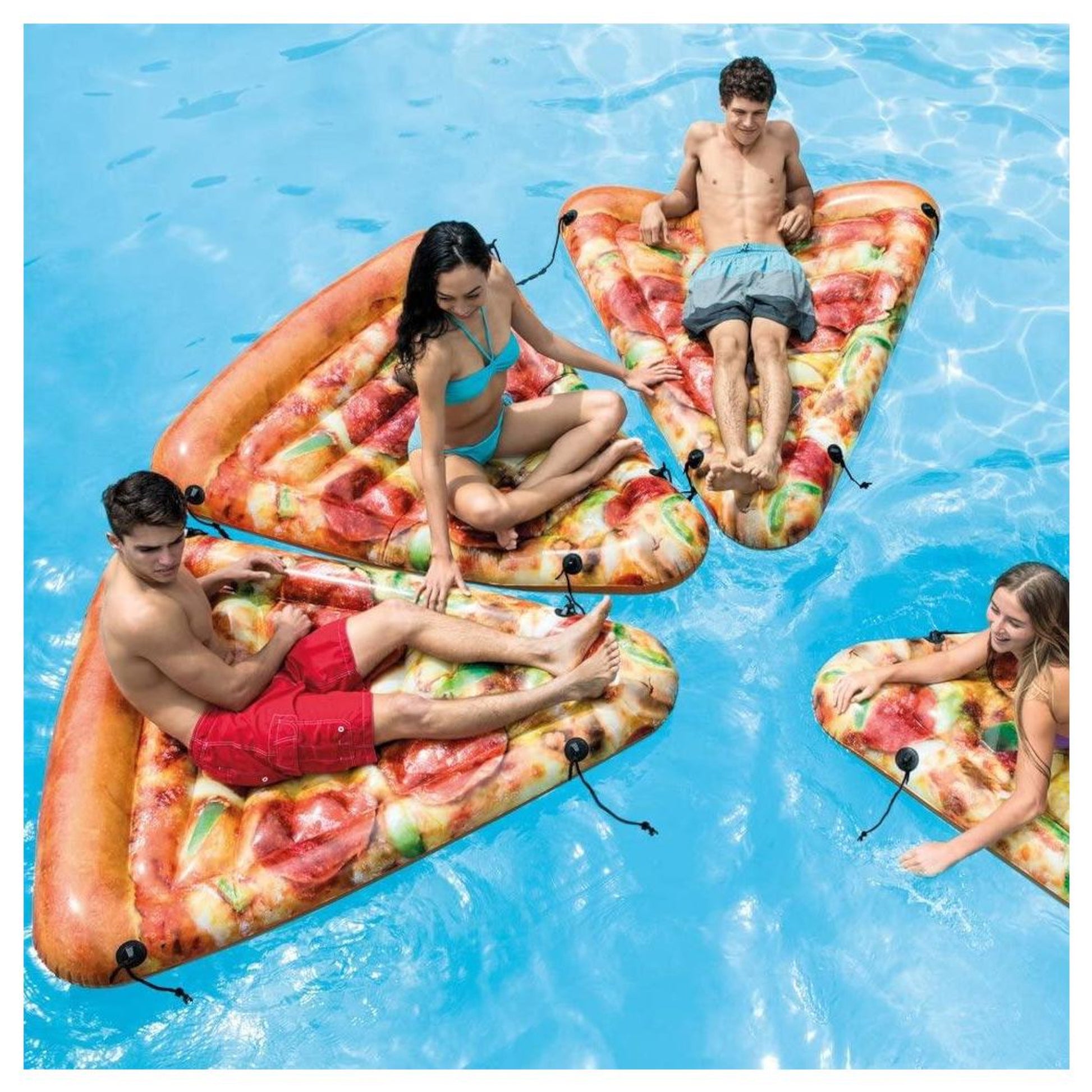 Intex Flotador Colchoneta Pizza de Plástico 145x175 Cm +14años