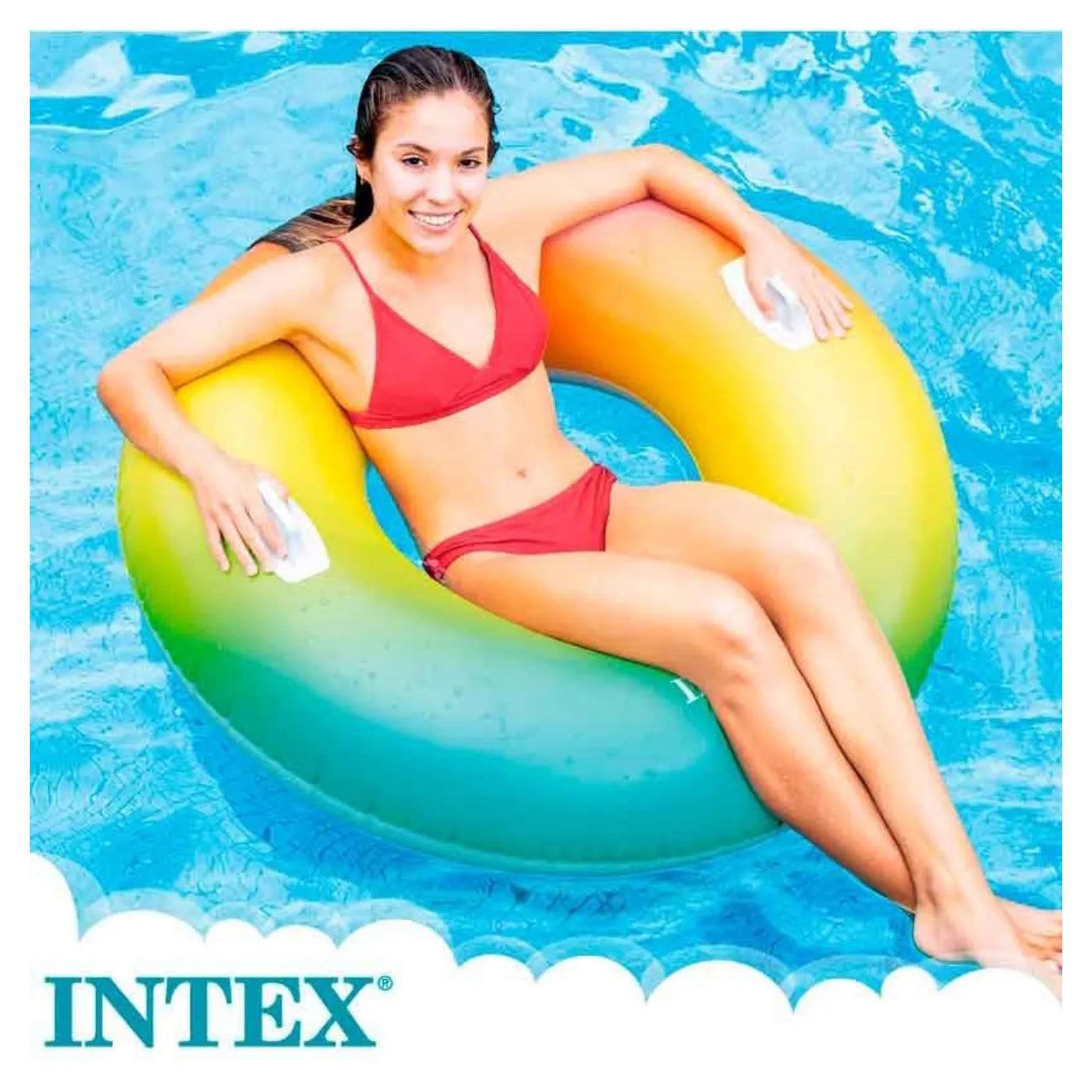 Intex Flotador Rueda Hinchable Gigante de Plástico 122 Cm +9años