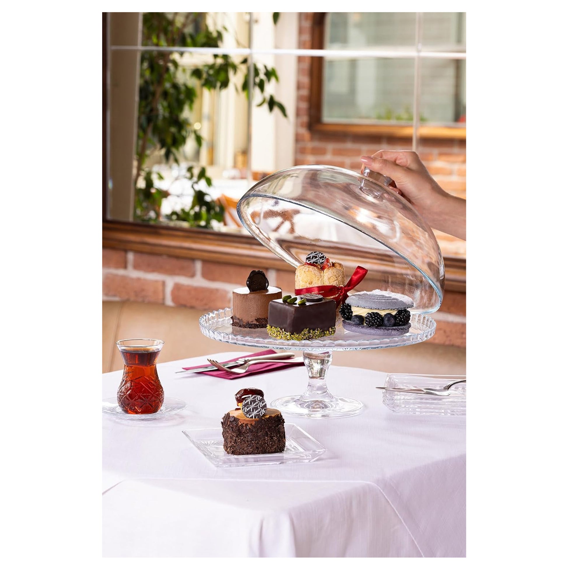 Pasabahce 3395200 - Plato de tarta, 32 cm