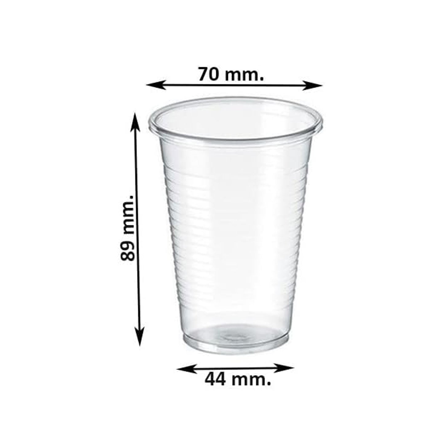 Vasos plástico resistente transparente 220ml