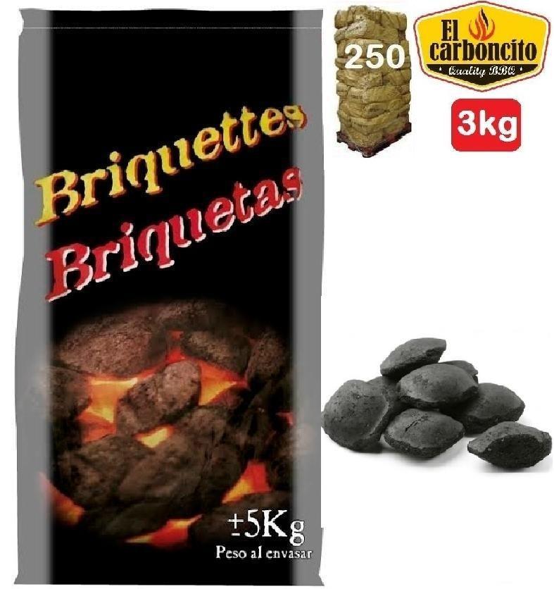 CARBON VEGETAL BRIQUETAS 3 KILOS