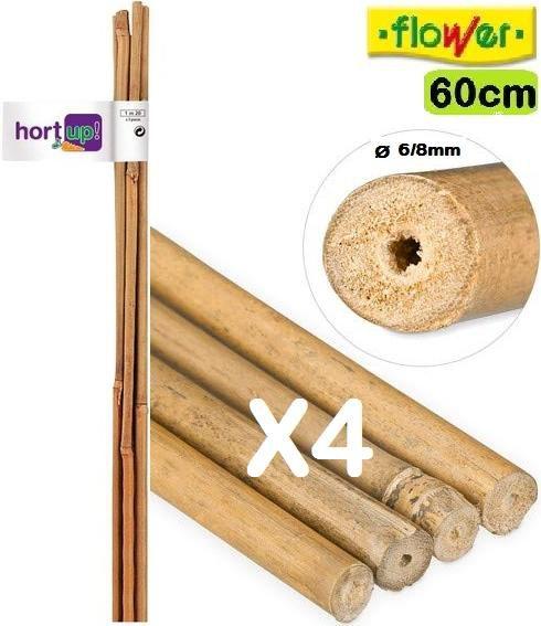 TUTOR DE PLANTAS DE BAMBU NATURAIS 6/8mmX60cm