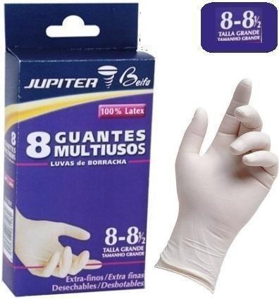 GUANTE JUPITER LATEX MULTIUSOS X8 GD