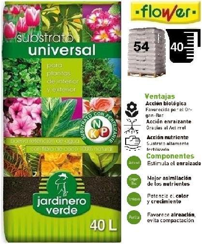 SUBSTRATO FERTILIZADO JARDINERO VERDE 40