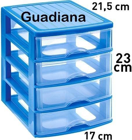 ARMÁRIO DE GAVETAS GUADIANA FORTE X4 AZUL