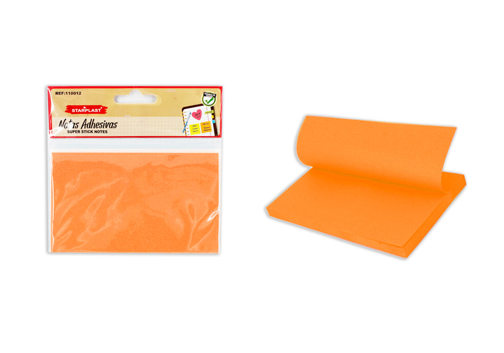 Notas Adhesivas 76X127Mm 80H Naranja