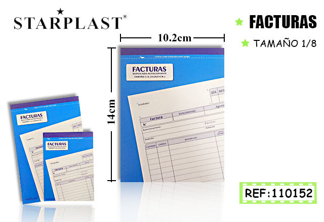 Bloco de fatura A6 2 cópias