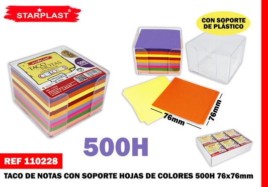 Bloco de notas com suporte 500H