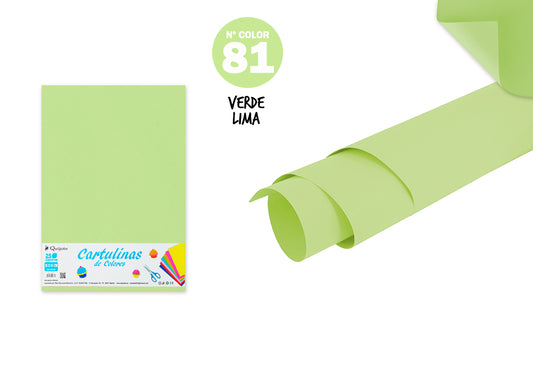 Cartulina 50X65Cm 180G/M2 25U N81 Verde Lima