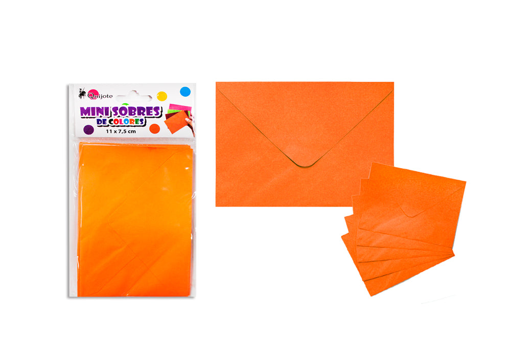 Envelopes Laranja Flúor 110X75Mm 10U