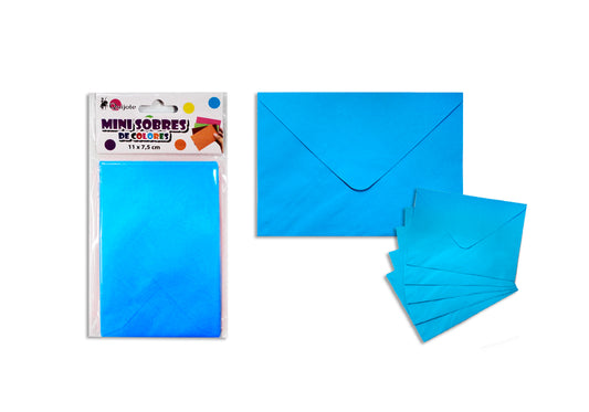 Envelopes Turquesa 110X75Mm 10U