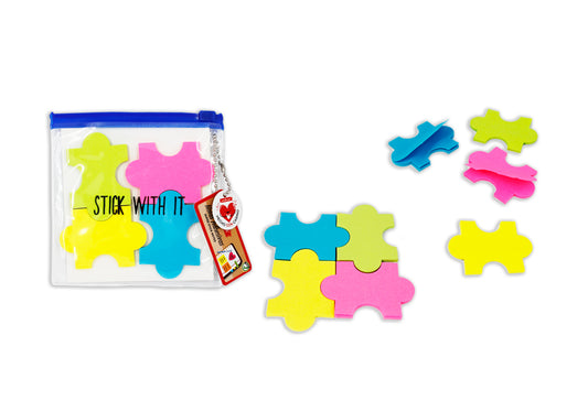 Notas Adhesivas Forma Puzzle Bolsa Pvc