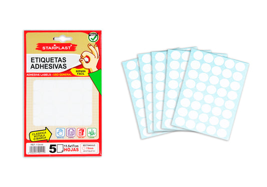 Etiquetas Adhesivas Redondas 19Mm 200U