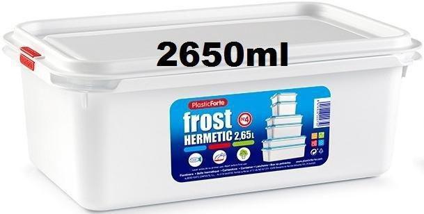 CAIXA DE ALMOÇO RECT FROST FORTE 2650 ML BRANCO