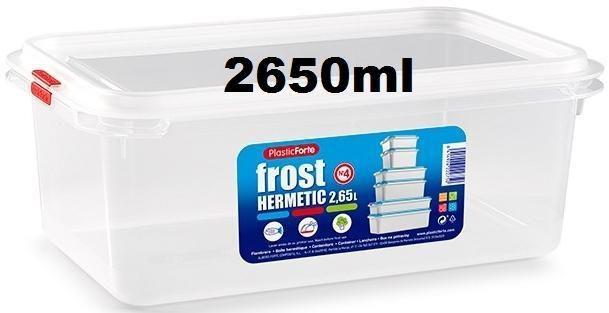 CAIXA DE ALMOÇO RECT FROST FORTE 2650 ML TRAN