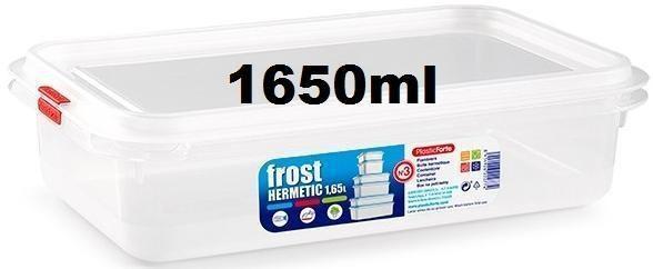 CAIXA DE ALMOÇO RECT FROST FORTE 1650 ML TRAN