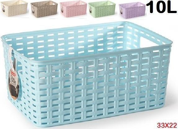 CESTA DE VIME FORTE 10 L PASTEL