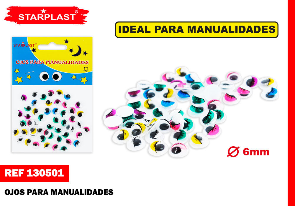 Ojos 6Mm 100Pcs Color