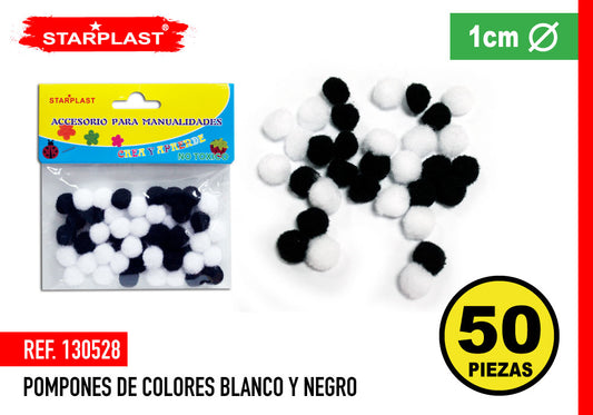 Pombon Preto e Branco 1Cm