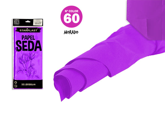 Papel Seda 50,8X66Cm 10U Morado