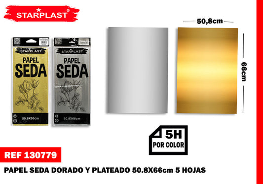 Papel Seda 5H Plata Y Oro