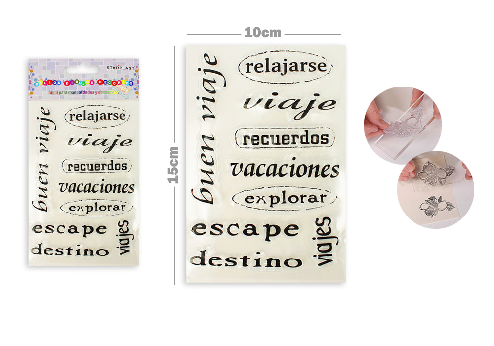 Selos de Silicone para Scrapbooking Viagem 15X21Cm