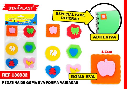 Pegatinas Goma Eva Formas Variadas 6U