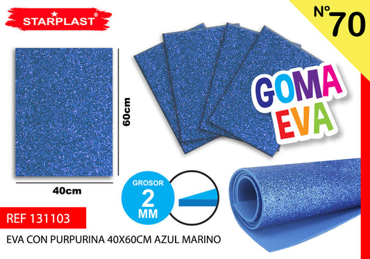 Eva Purpurina 40X60Cm N70 Azul Marino