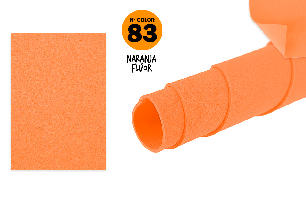 Goma Eva 40X60Cm 2Mm N33 Naranja Flúor 10U