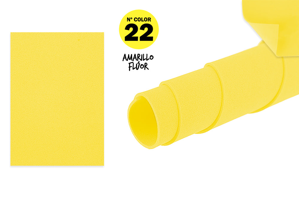 Goma Eva 40X60Cm 2Mm N22 Amarillo Flúor 10U