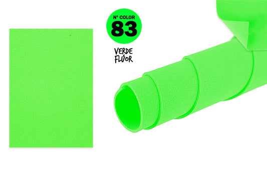 Goma Eva 40X60Cm 2Mm N83 Verde Flúor 10U