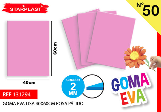 Goma Eva 40X60Cm 2Mm N50 Rosa Pálido 10U