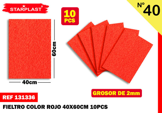 Fieltro 40X60Cm N40 Rojo