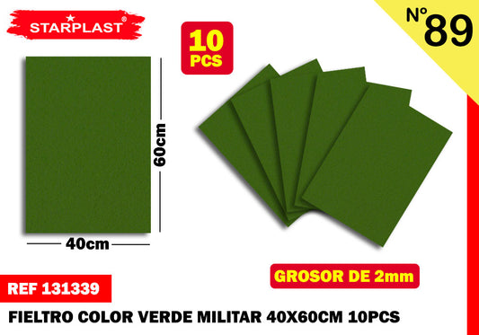 Fieltro 40X60Cm N89 Verde Militar