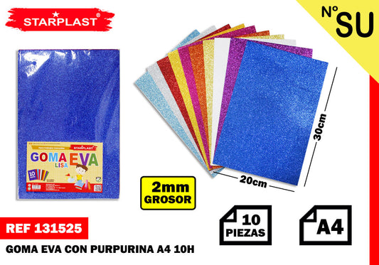 Eva Purpurina Nsu A4 10H 2Mm Surtida