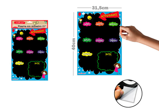 Etiqueta Adhesiva De Pizarra 315X400Mm Semanal