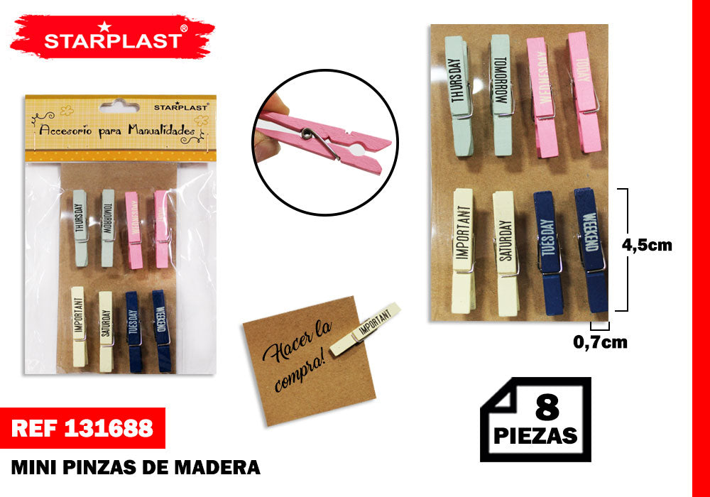 Pinza Madera Decorada