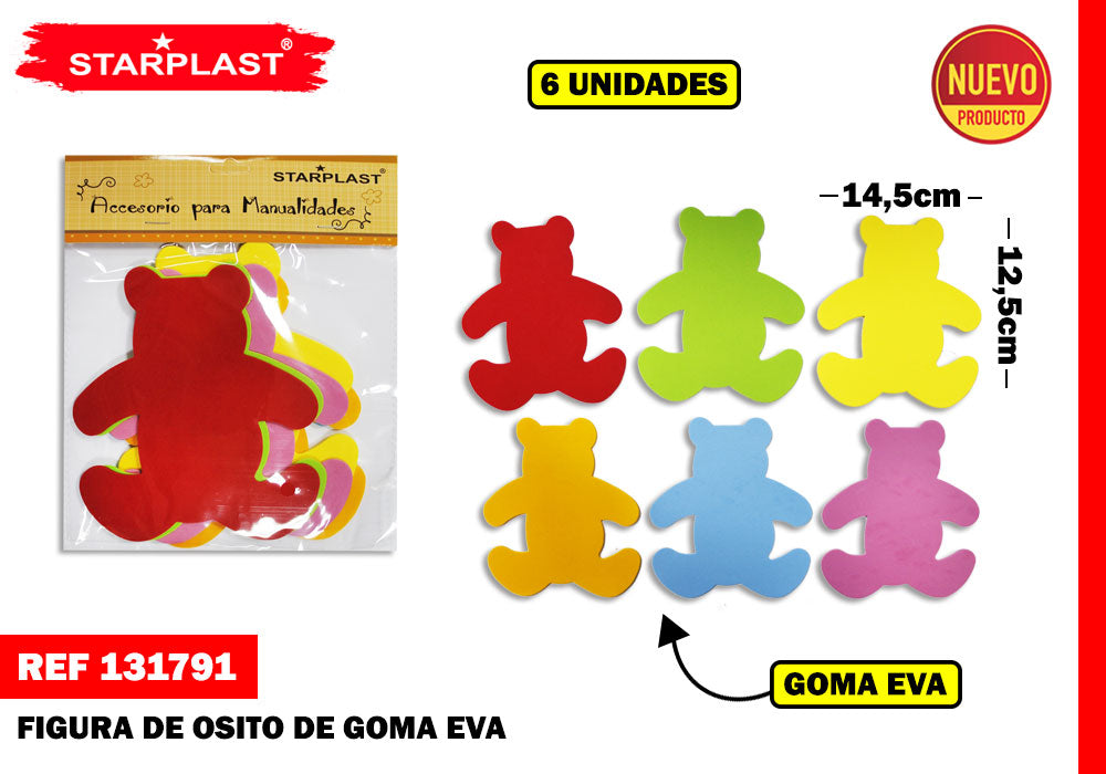 Figura Goma Eva Oso 125X145Mm 6U