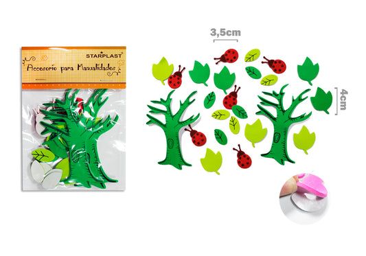 Pegatinas Goma Eva Forma Arbol